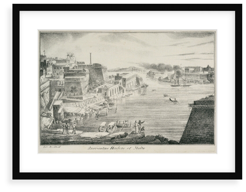 Quarantine harbour of Malta by C. de Brocktorff
