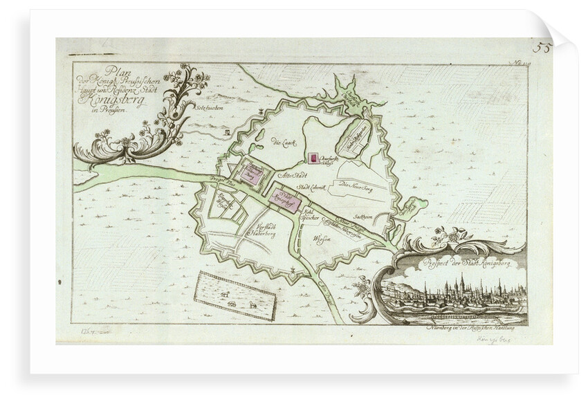 Plan der Konige: Preussischen Haupt und Residenz Stadt Konigsberg in Preussen by unknown
