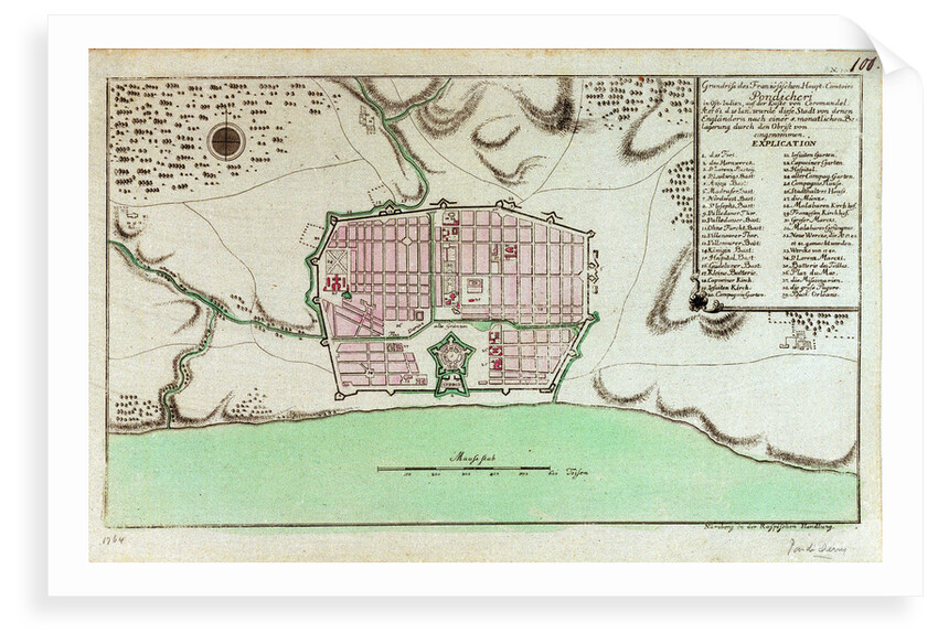 Plan of Pondicheri by Unknown