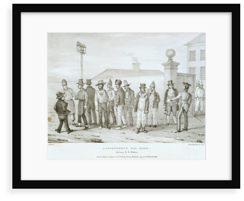A Government Jail Gang. Sydney N.S Wales by Augustus Earle