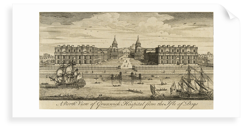 A north view of Greenwich Hospital from the Isle of Dogs by unknown