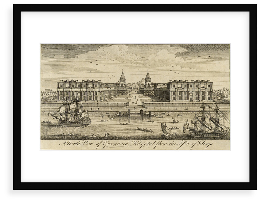A north view of Greenwich Hospital from the Isle of Dogs by unknown