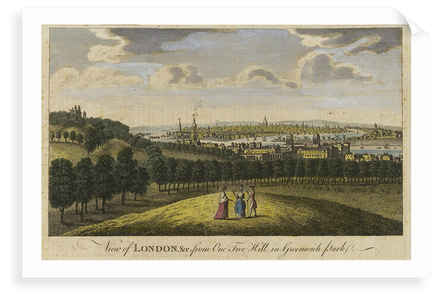 View of London, &c. from One Tree Hill in Greenwich Park by Pieter Tillemans