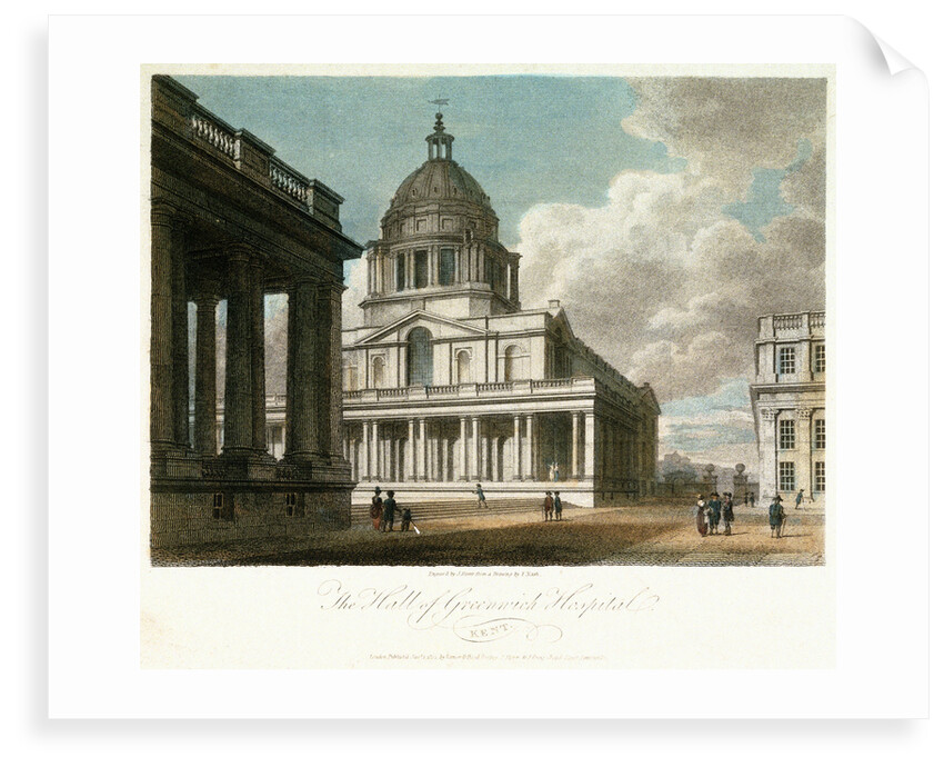 The Hall of Greenwich Hospital, Kent by Frederick Nash