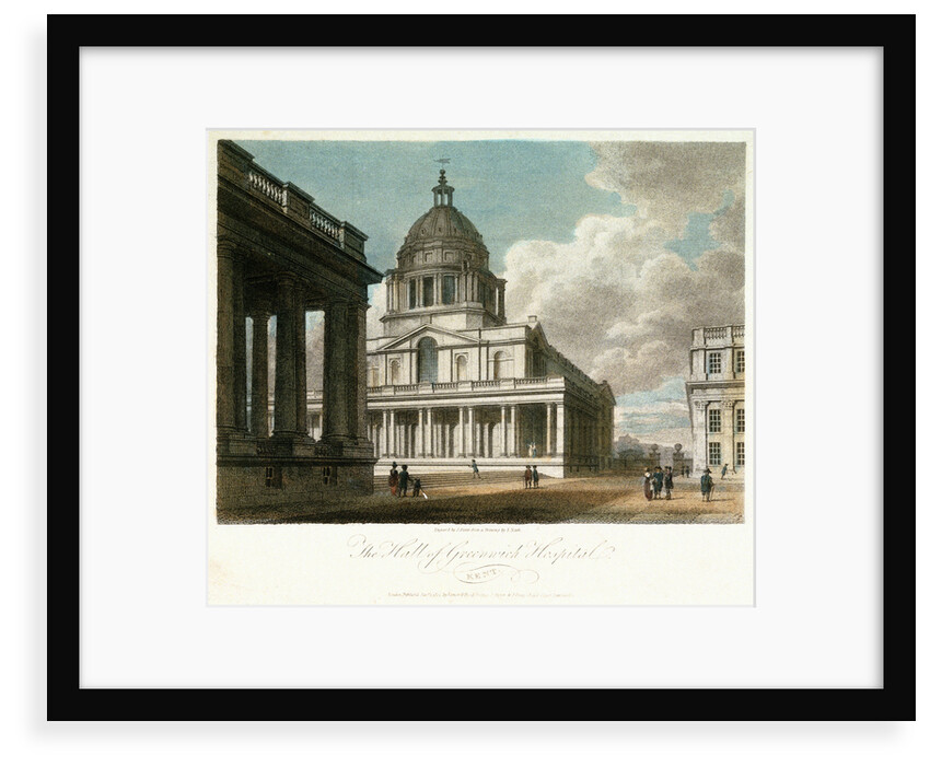The Hall of Greenwich Hospital, Kent by Frederick Nash