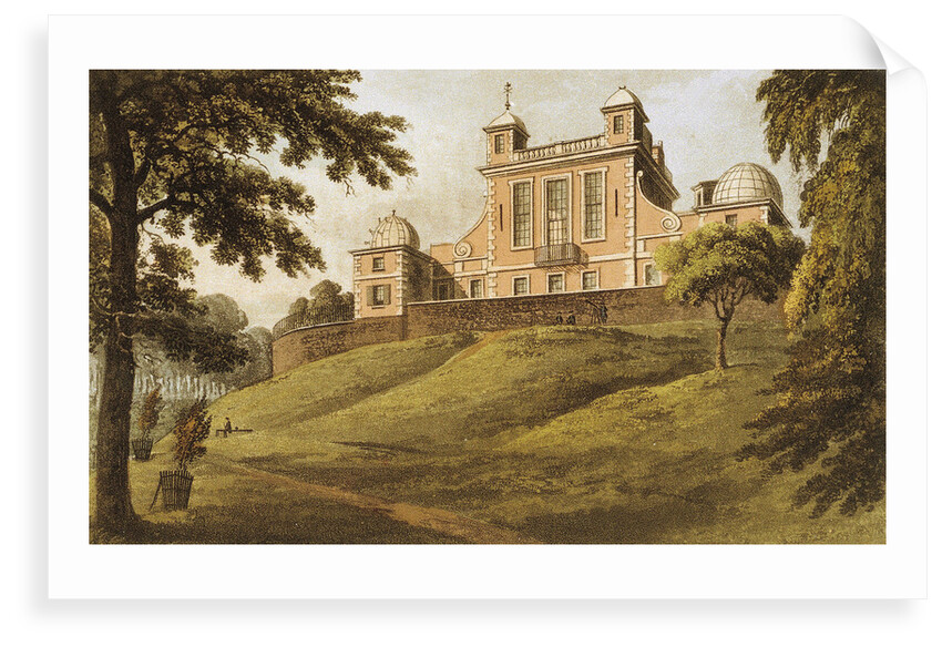 Flamsteed House (Royal Observatory, Greenwich Park) by Thomas Hosmer Shepherd