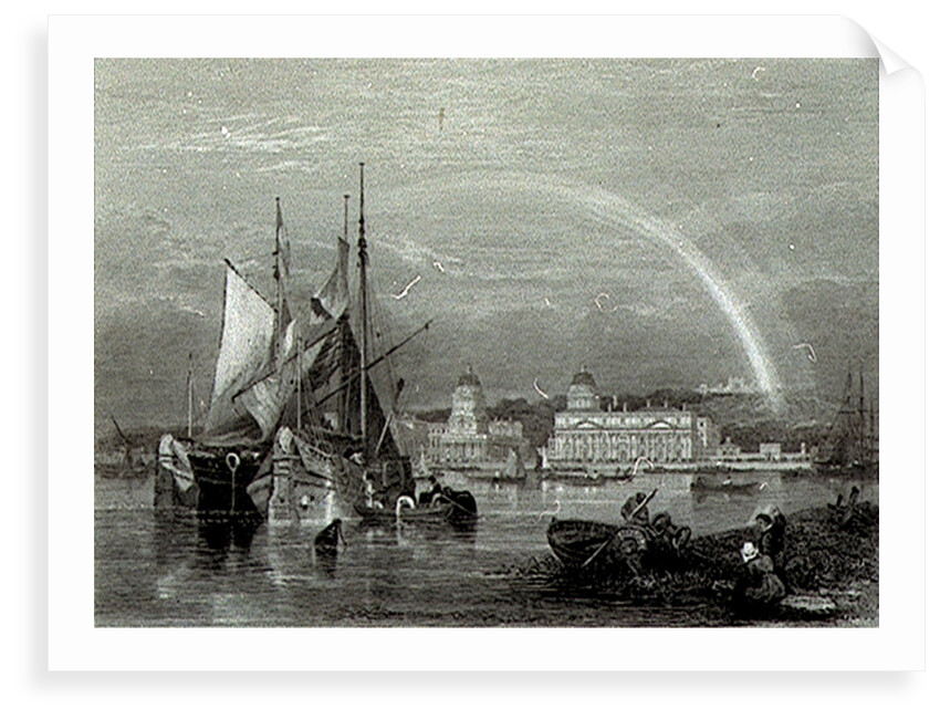 Greenwich Hospital, 1828 for George Cooke's 'Views in London and its Vicinity' by Clarkson Stanfield