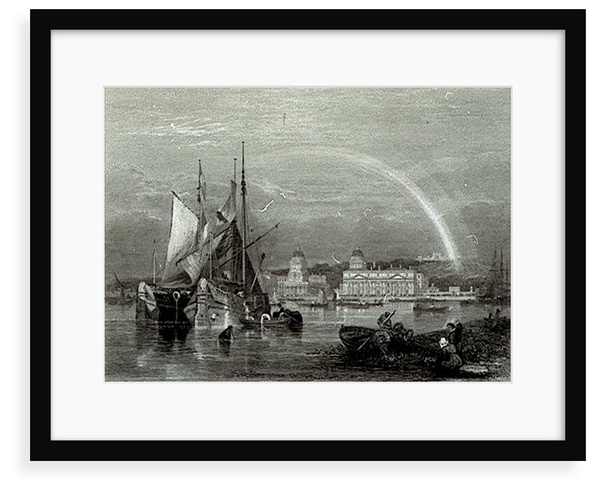 Greenwich Hospital, 1828 for George Cooke's 'Views in London and its Vicinity' by Clarkson Stanfield