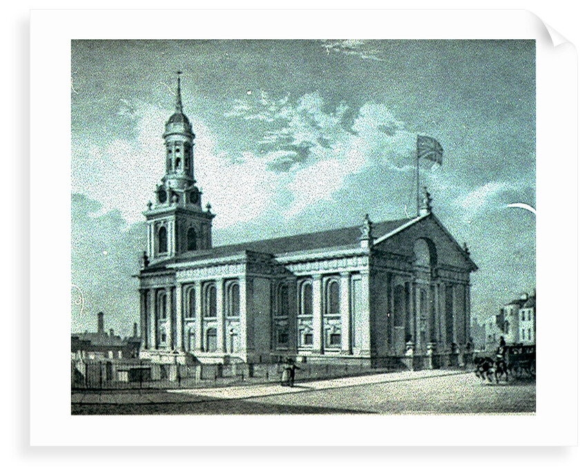 S.E. View of St. Alphege Church, Greenwich by R. H. Best