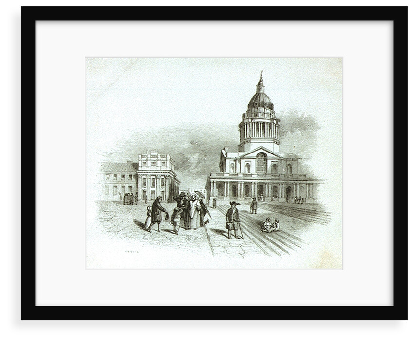 'Jack and his Father meeting Sir Hercules' [at Greenwich Hospital]. Illustration for Marryat's 'Poor Jack' (1840) by Henry Vizetelly
