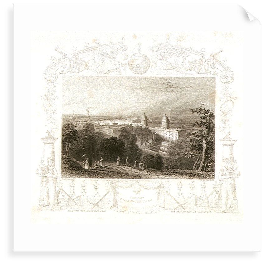 View from Greenwich Park by Henry Tombleson