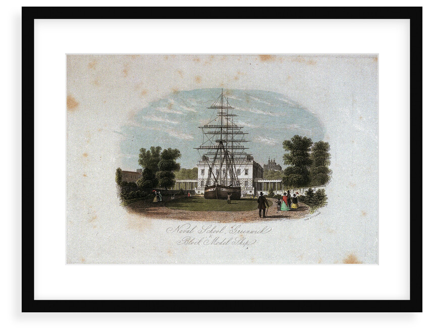 Naval School, Greenwich & Block Model Ship by Rock & Co.