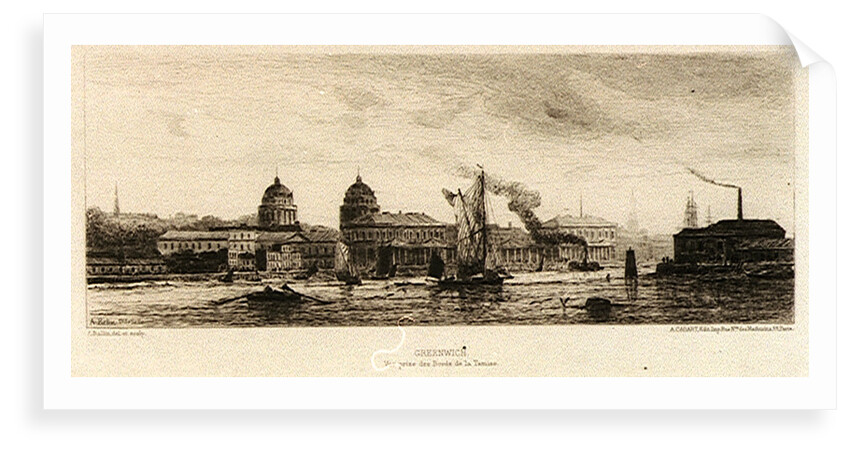 Greenwich. Vue prise des Bords de la Tamise by Auguste Ballin