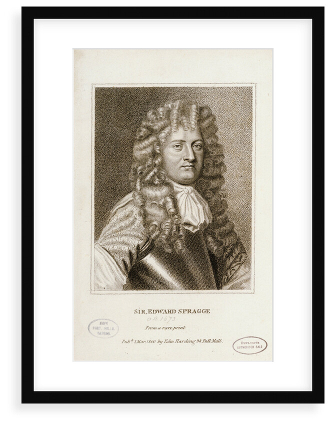 Sir Edward Spragge by Edward Harding
