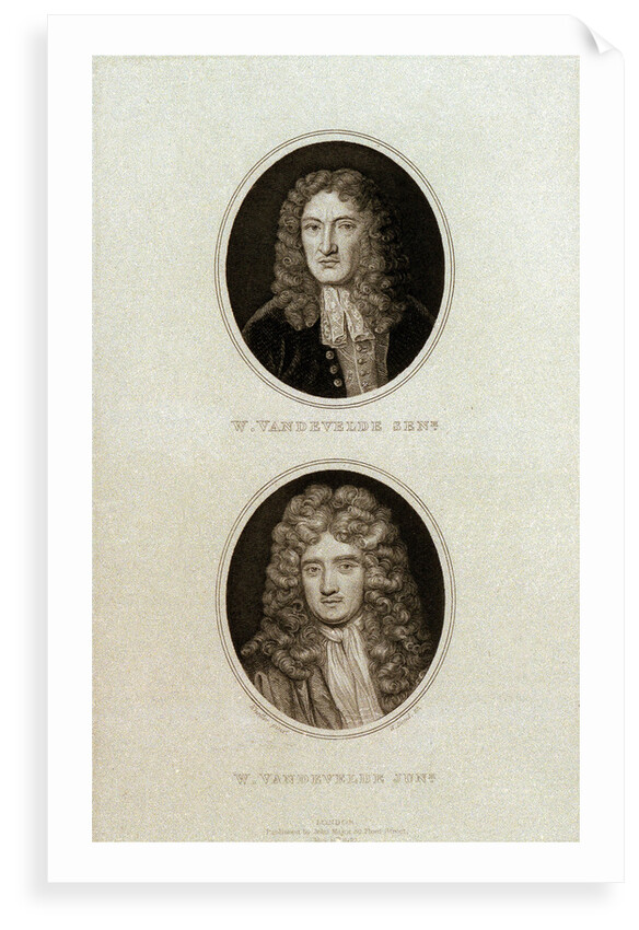 Willem van de Velde, the Elder and the Younger by Godfrey Kneller