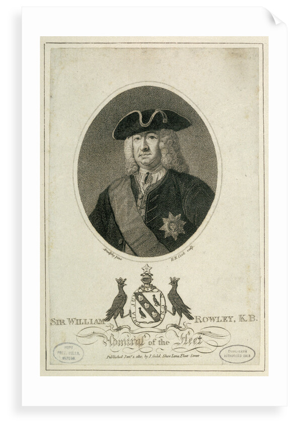 Sir William Rowley, K.B. Admiral of the Fleet by Arnulphy
