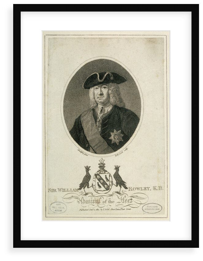 Sir William Rowley, K.B. Admiral of the Fleet by Arnulphy