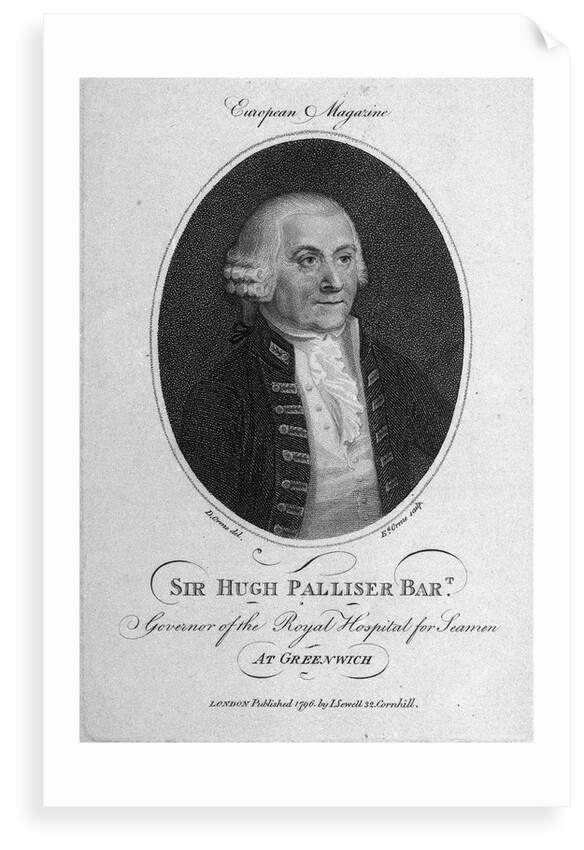 'Sir Hugh Palliser Bart. Governor of the Royal Hospital for Seamen at Greenwich' (1723-1796) by Daniel Orme