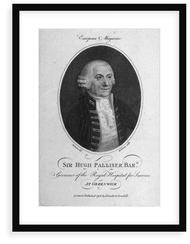 'Sir Hugh Palliser Bart. Governor of the Royal Hospital for Seamen at Greenwich' (1723-1796) by Daniel Orme