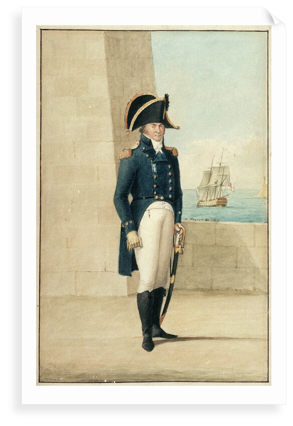 Captain (Alexander Ball?) wearing the uniform of 1795-1812 by Antonio Grech