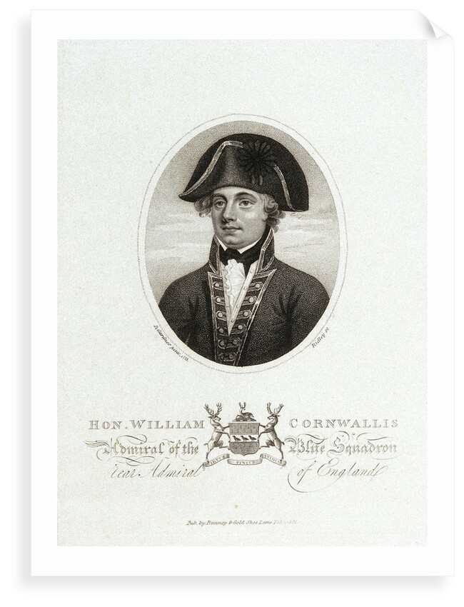 Hon. William Cornwallis Admiral of the Blue Squadron Rear Admiral of England by Daniel Gardner