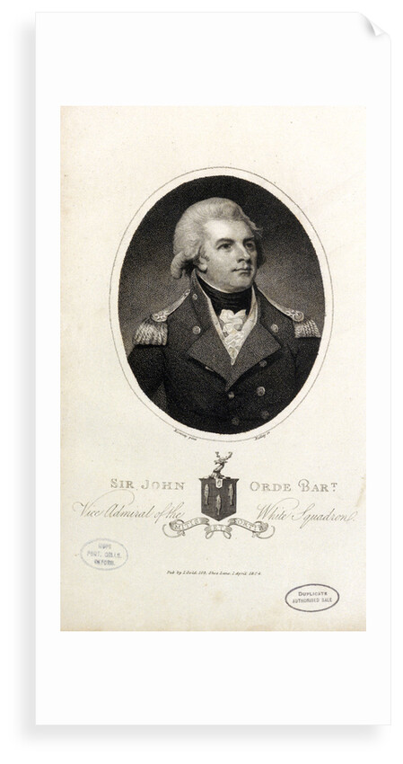 Sir John Orde Bart, Vice Admiral of the White Squadron by George Romney
