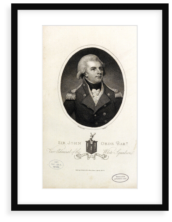Sir John Orde Bart, Vice Admiral of the White Squadron by George Romney