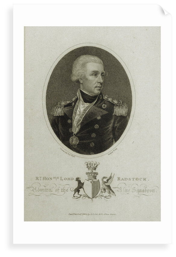 Rt Honble Lord Radstock. Admiral of the Blue Squadron by James Northcote