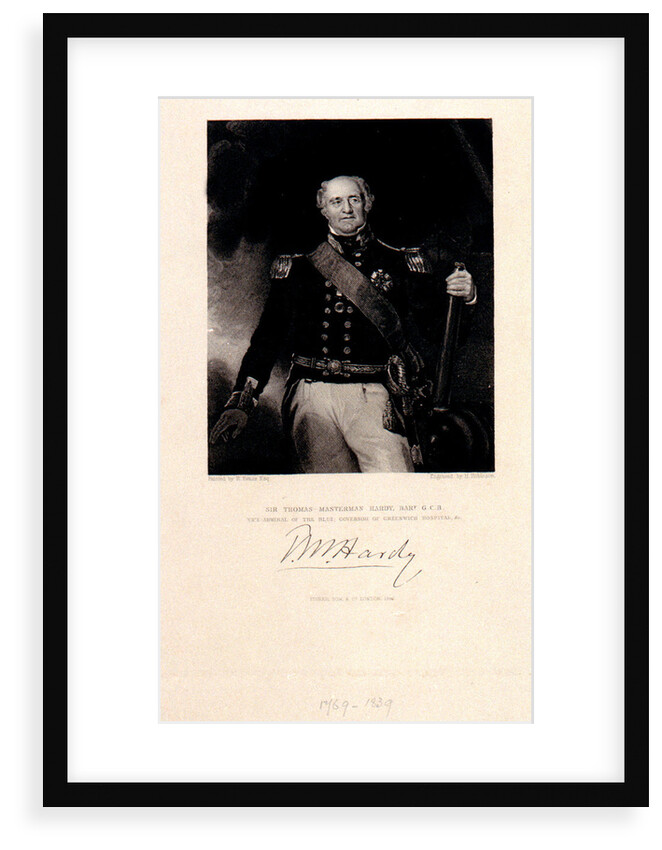 Sir Thomas Masterman Hardy, Bart, G.C.B. Vice Admiral of The Blue, Governor of Greenwich Hospital by Richard Evans