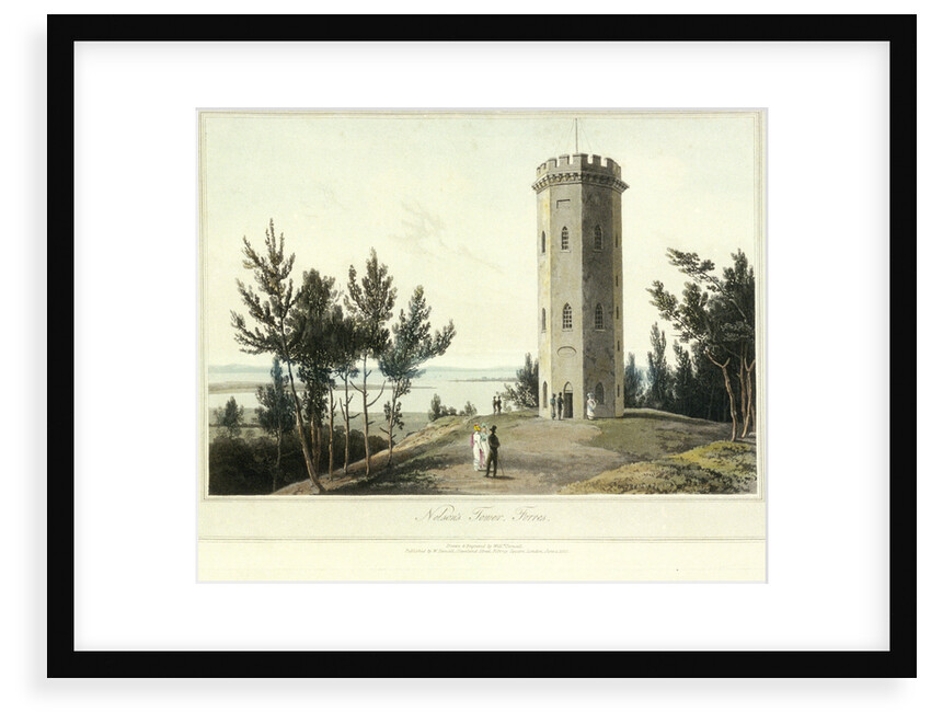 Nelson's Tower, Forres by William Daniell