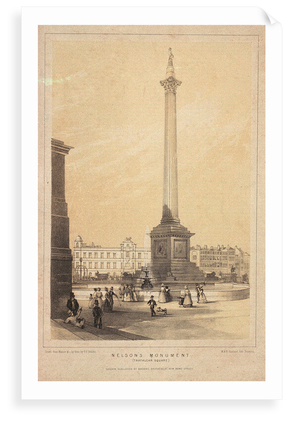 Lord Nelson's monument in Trafalgar Square by Thomas Coleman Dibdin