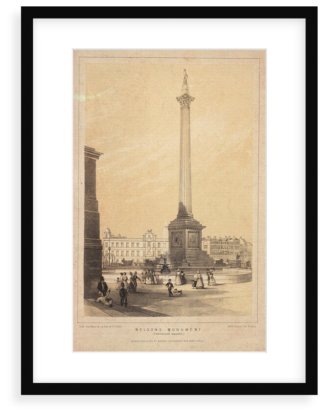 Lord Nelson's monument in Trafalgar Square by Thomas Coleman Dibdin