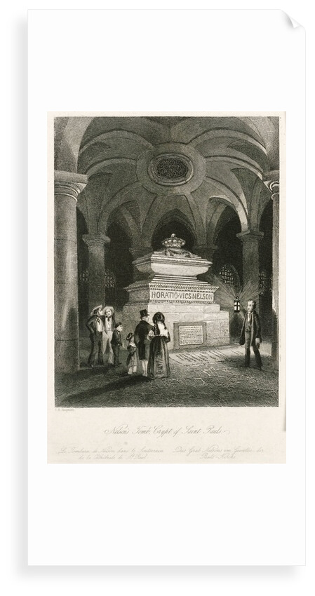 Nelson's Tomb, Crypt of Saint Pauls by Thomas Hosmer Shepherd