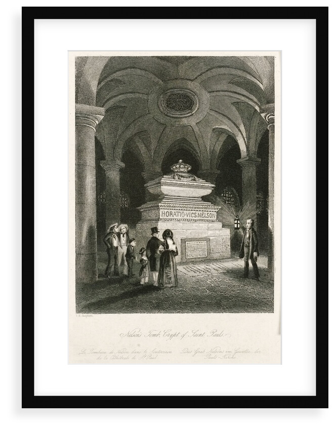 Nelson's Tomb, Crypt of Saint Pauls by Thomas Hosmer Shepherd
