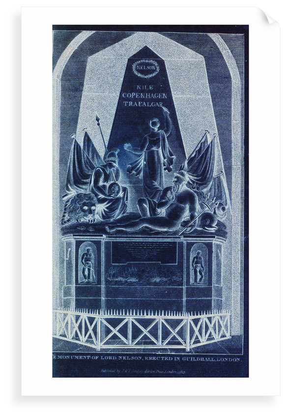 Lord Nelson's monument in Guildhall, London by J. & J. Cundee (publishers)