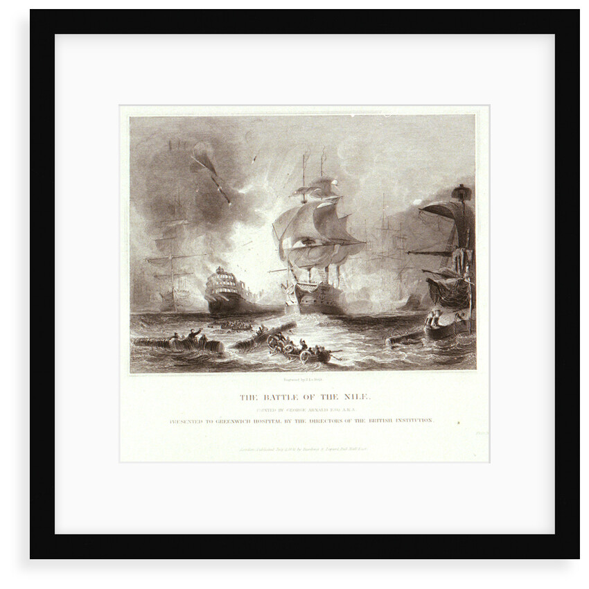 The Battle of the Nile. Presented to Greenwich Hospital by the Directors of the British Institution by George Arnald