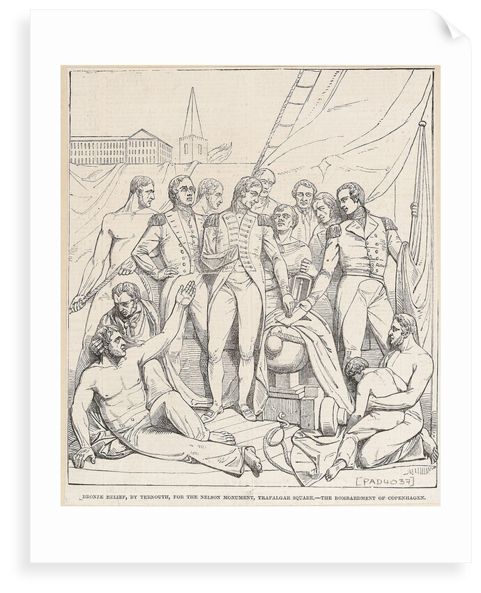 Bronze Relief, by Ternouth, for The Nelson Monument, Trafalgar Square - The Bombardment of Copenhagen by John Ternouth