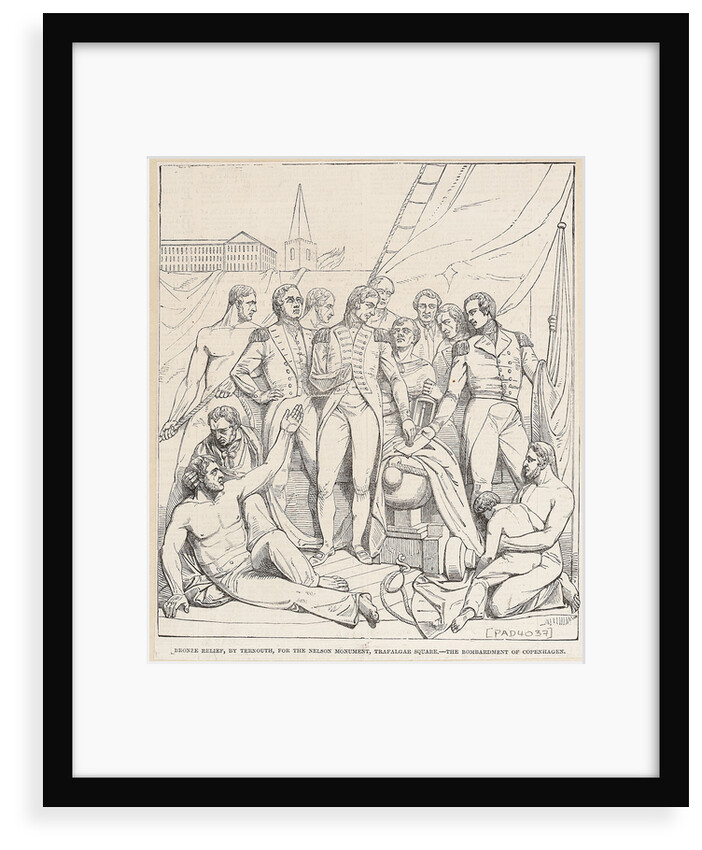 Bronze Relief, by Ternouth, for The Nelson Monument, Trafalgar Square - The Bombardment of Copenhagen by John Ternouth