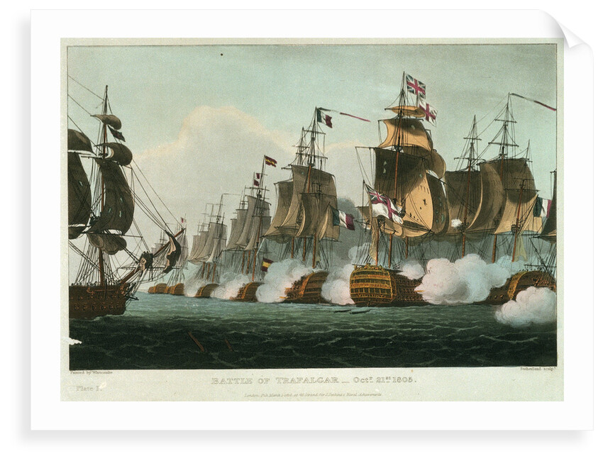 Battle of Trafalgar, 21 October 1805 by Thomas Whitcombe
