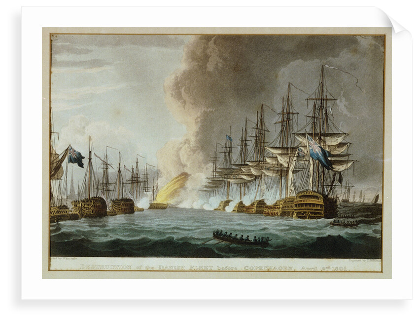 Destruction of the Danish Fleet before Copenhagen, 2 April 1801 by Thomas Whitcombe