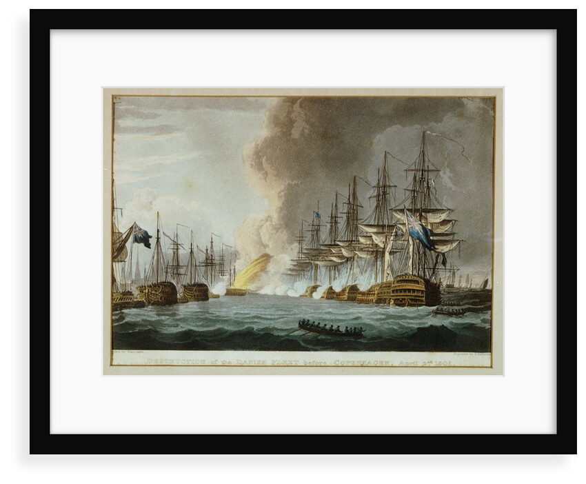 Destruction of the Danish Fleet before Copenhagen, 2 April 1801 by Thomas Whitcombe