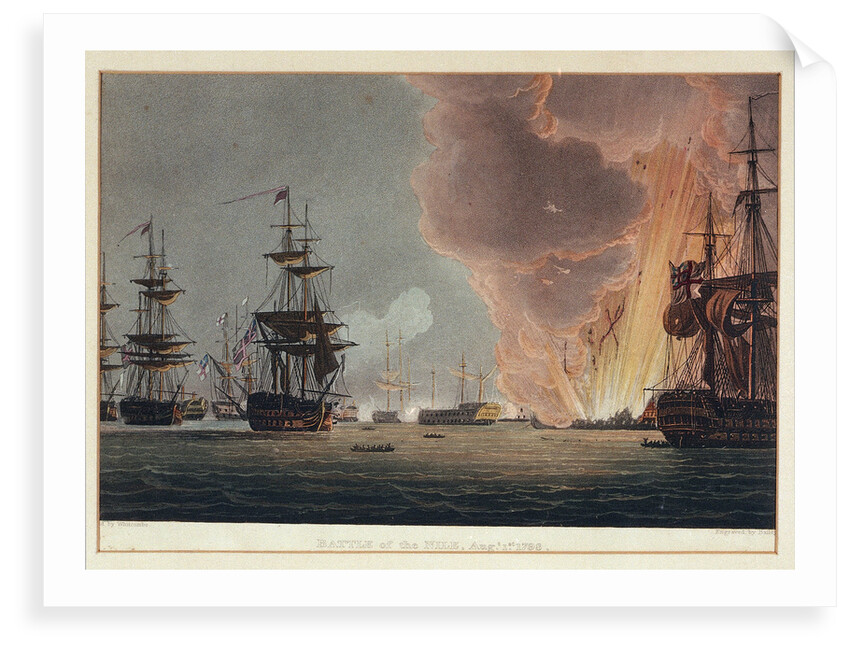 Battle of the Nile, 1 August 1798 by Thomas Whitcombe