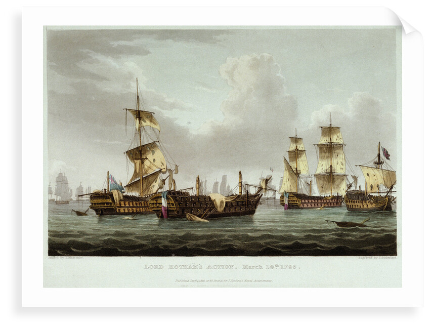 Lord Hotham's Action, 14 March 1795 by Thomas Whitcombe