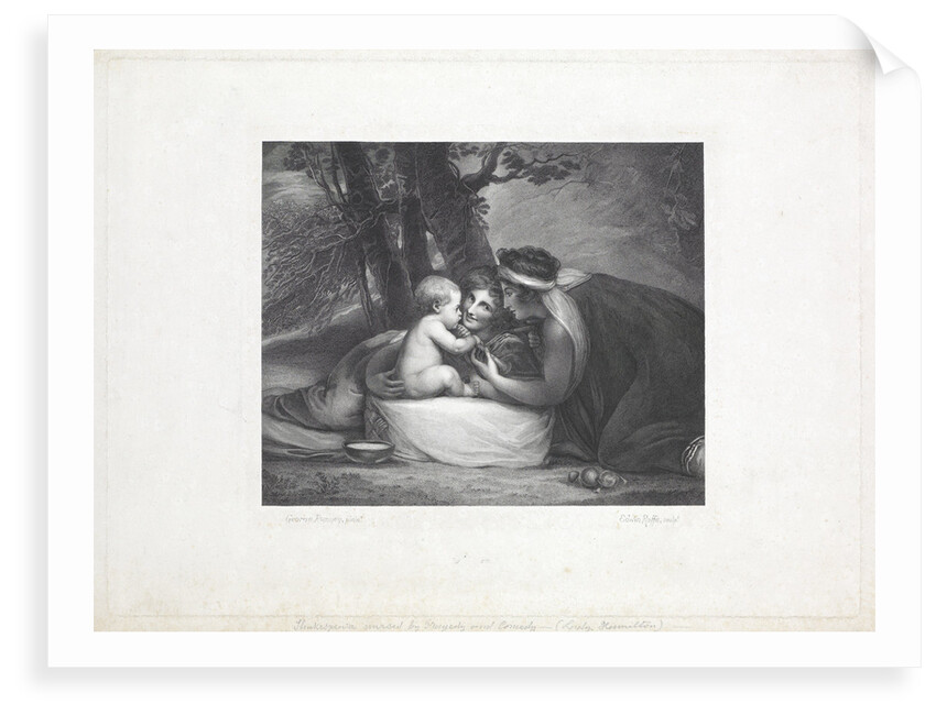 Shakespeare nursed by Tragedy and Comedy by George Romney