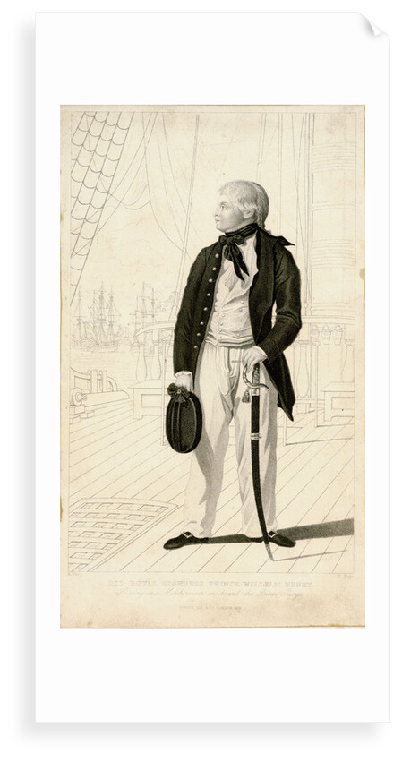 His Royal Highness Prince William Henry. Serving as a Midshipman on board the Prince George by Benjamin West
