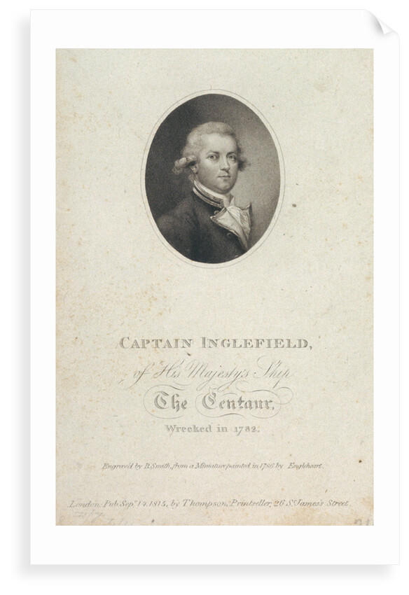Captain Inglefield of His Majesty's Ship The Centaur wrecked in 1782 by George Engleheart