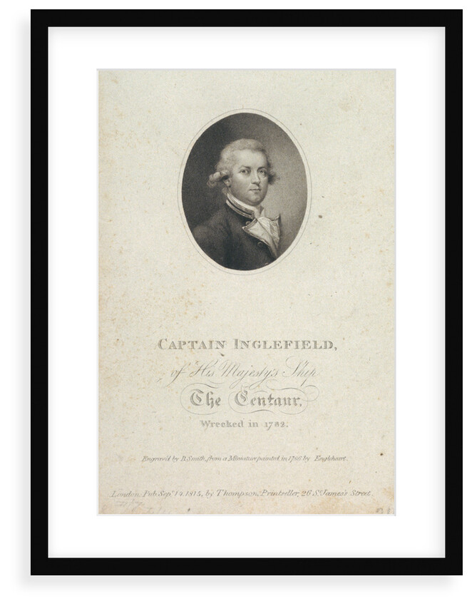 Captain Inglefield of His Majesty's Ship The Centaur wrecked in 1782 by George Engleheart