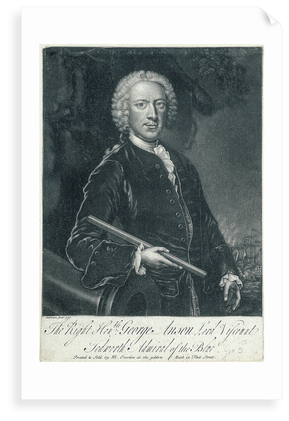 The Right Honble George Anson Lord Viscount Tedworth Admiral of the Blue by Thomas Johnson