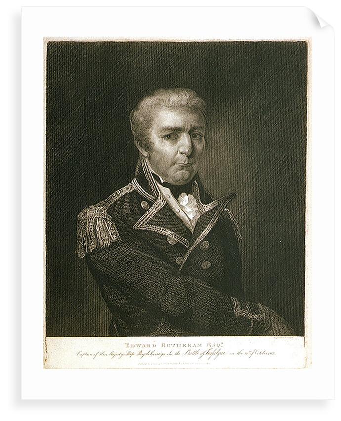 Edward Rotheram Esqr. Captain of HMS 'Royal Sovereign' in the Battle of Trafalgar on 21 October 1805 by Robert Pollard
