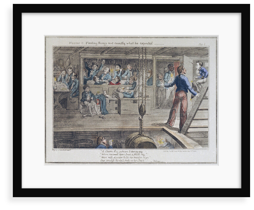 Midshipman Blockhead, Master B finding things not exactly what he expected by George Cruikshank